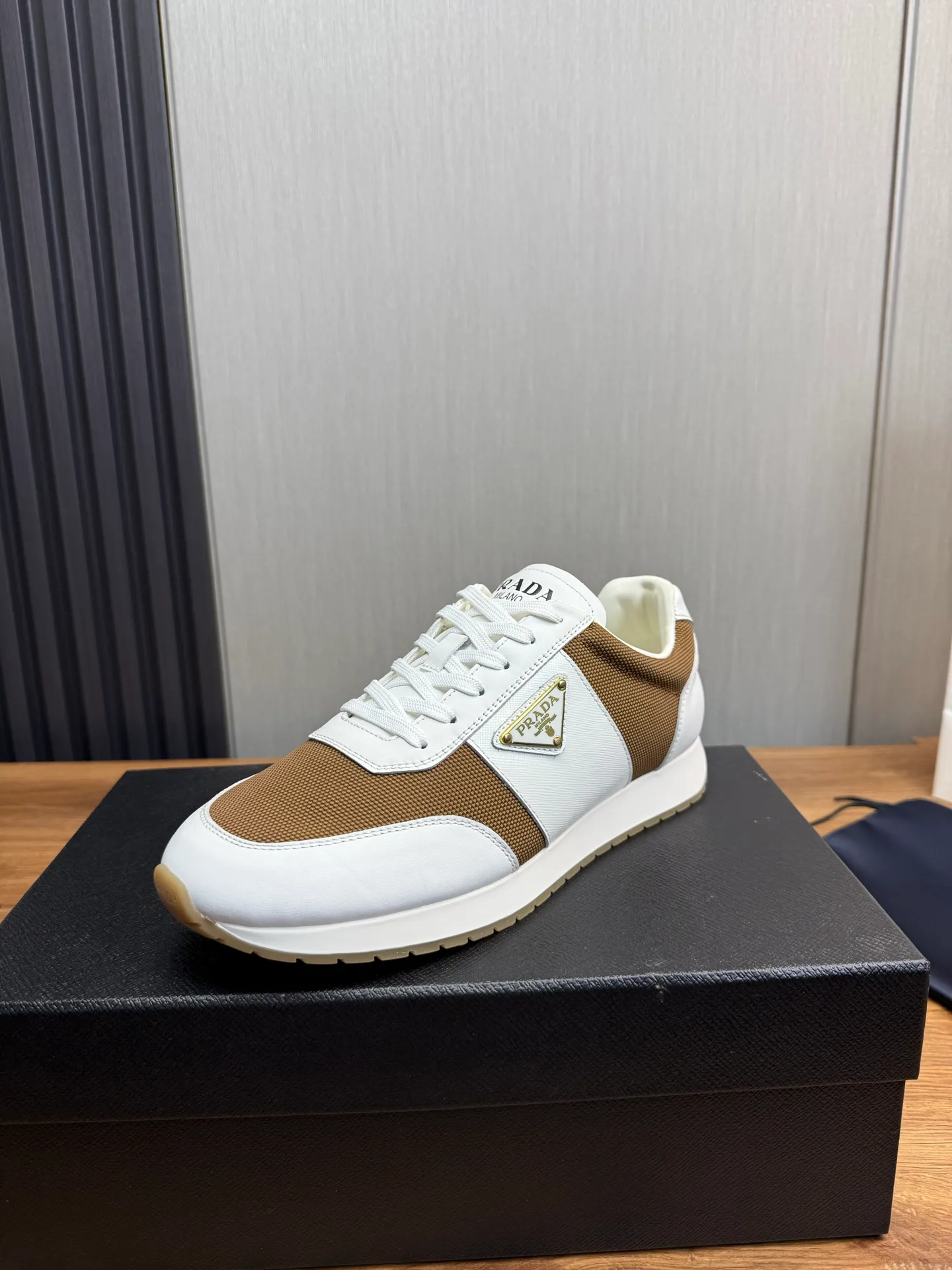 Men's shoes 💰760💰 [PRADA] New models synchronized with the official website, high-quality shipments ✔️Best sellers🔥 Original cowhide with mesh surface + cowhide lining, 1🆚1 replica, original bottom, 38-45 (men's 45 is custom-made and cannot be returned)